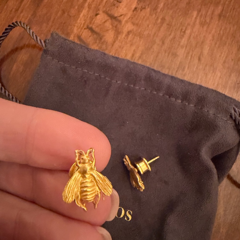 Julie Vos Gold Honeybee Earrings